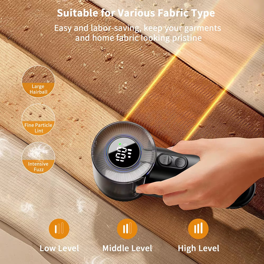 Coldsky Rechargeable Fabric Shaver Electric Lint Remover with Digital Display Sweater Shaver Lint Shaver for Clothing Blanket