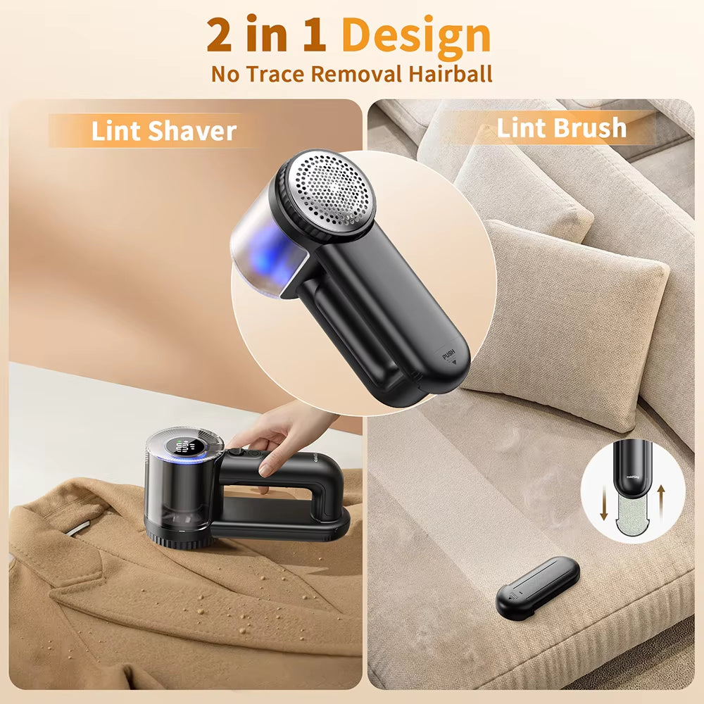 Coldsky Rechargeable Fabric Shaver Electric Lint Remover with Digital Display Sweater Shaver Lint Shaver for Clothing Blanket