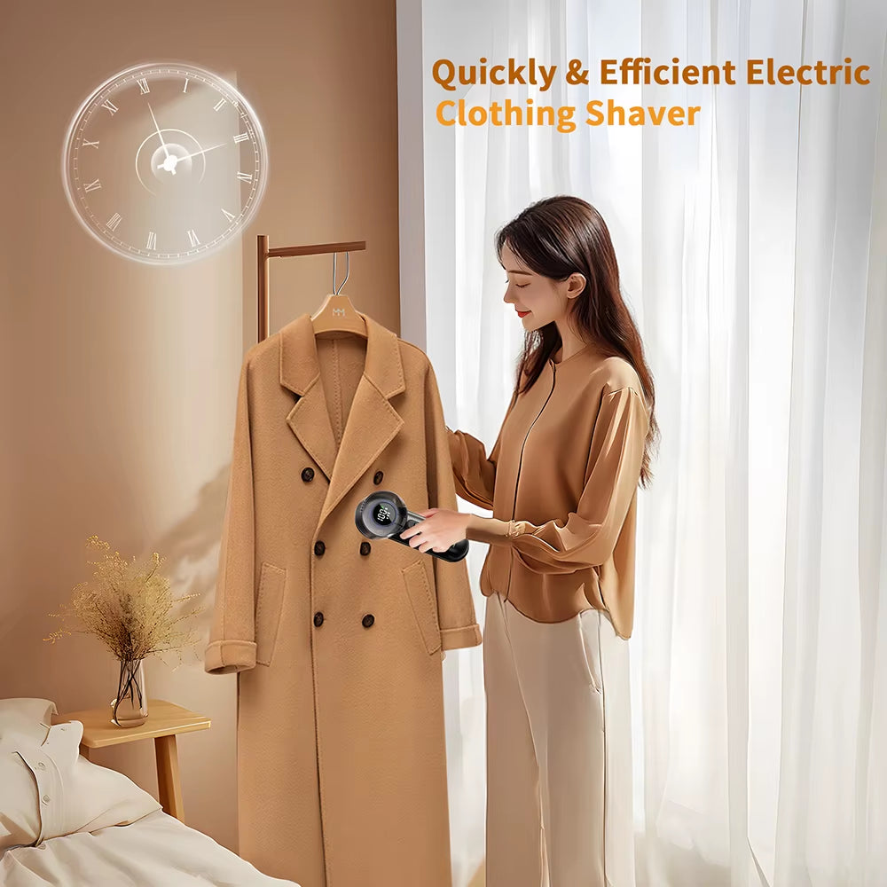 Coldsky Rechargeable Fabric Shaver Electric Lint Remover with Digital Display Sweater Shaver Lint Shaver for Clothing Blanket